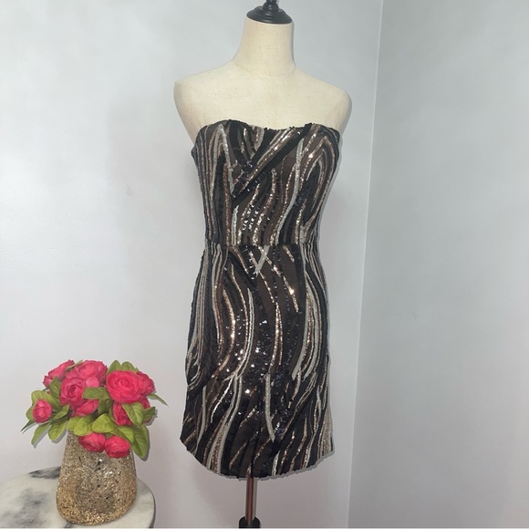 Dress Population Embellished Sequins Strapless Sweetheart Bodycon Dress- Reemoly - Picture 12 of 16